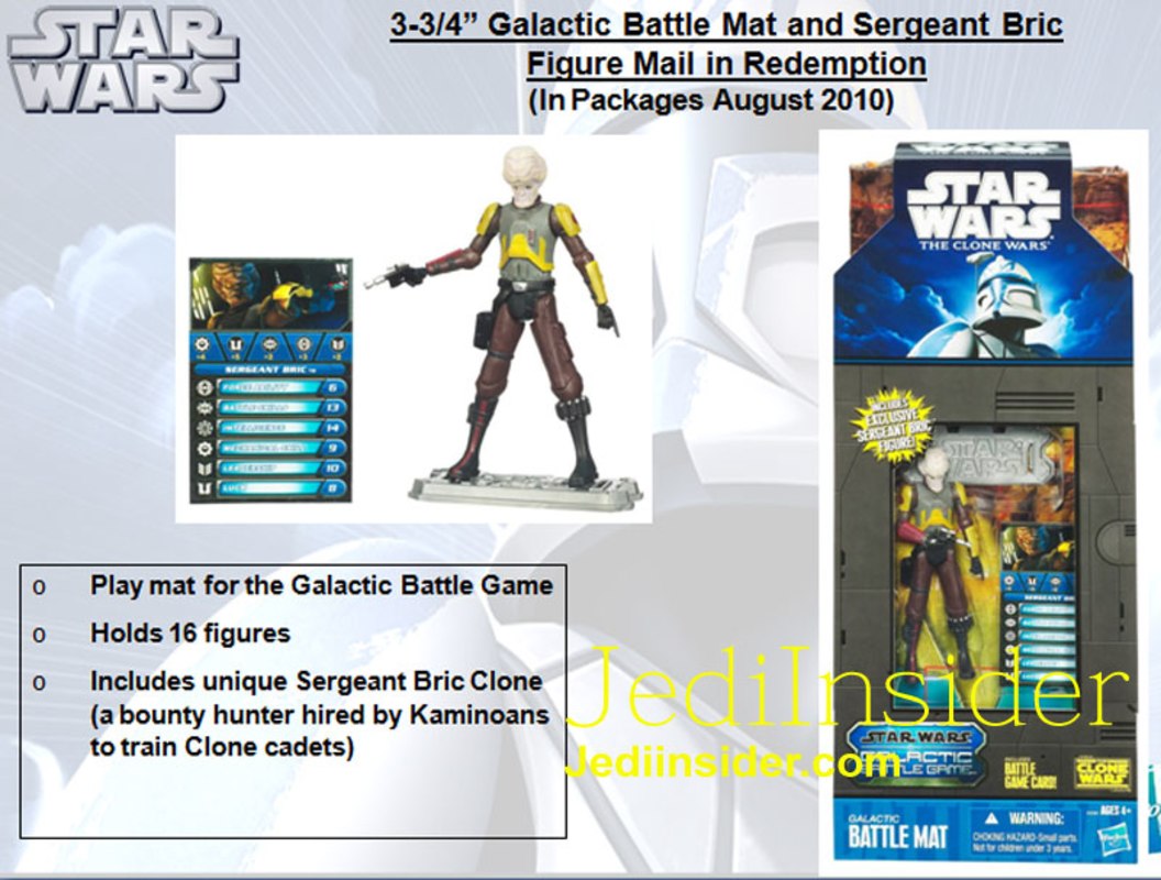 STAR WARS THE CLONE WARS SERGEANT BRIC GALACTIC BATTLE MAT SET LEGACY COLLECTION