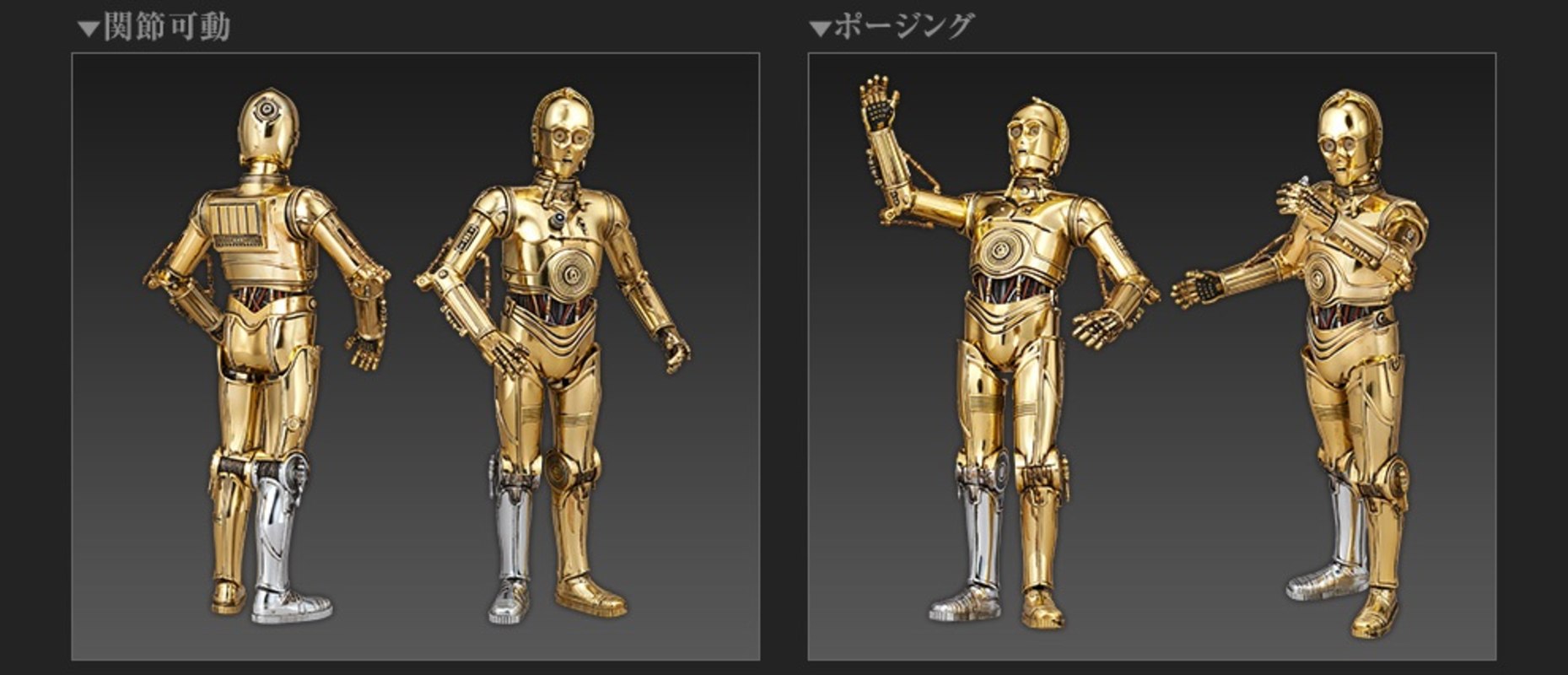 Golden chrome C-3po Droid Model Kit Bandai 1/12 Star Wars New Official 