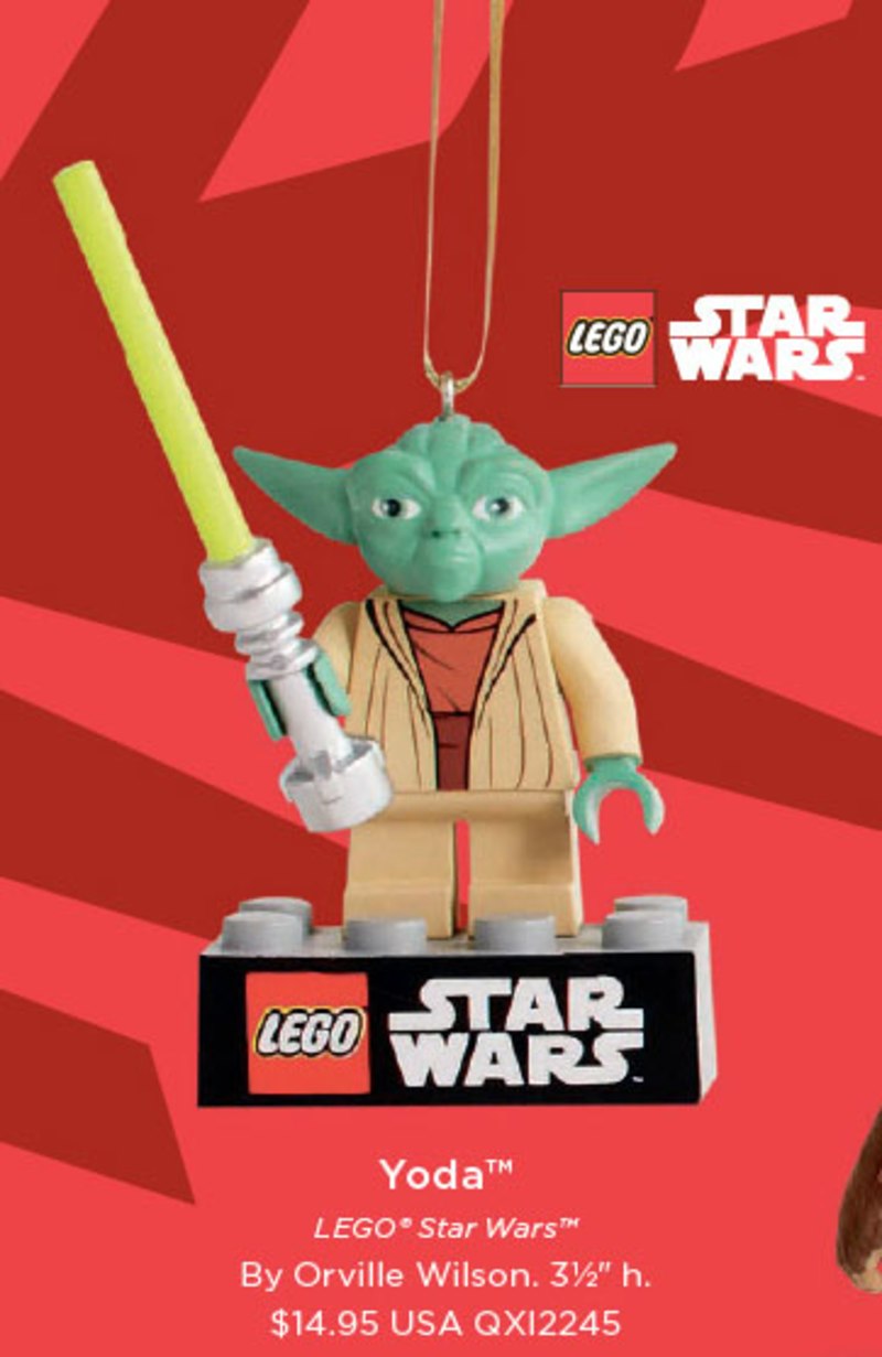 2013 Yoda Lego Star Wars Hallmark Mini Figure Keepsake Ornament