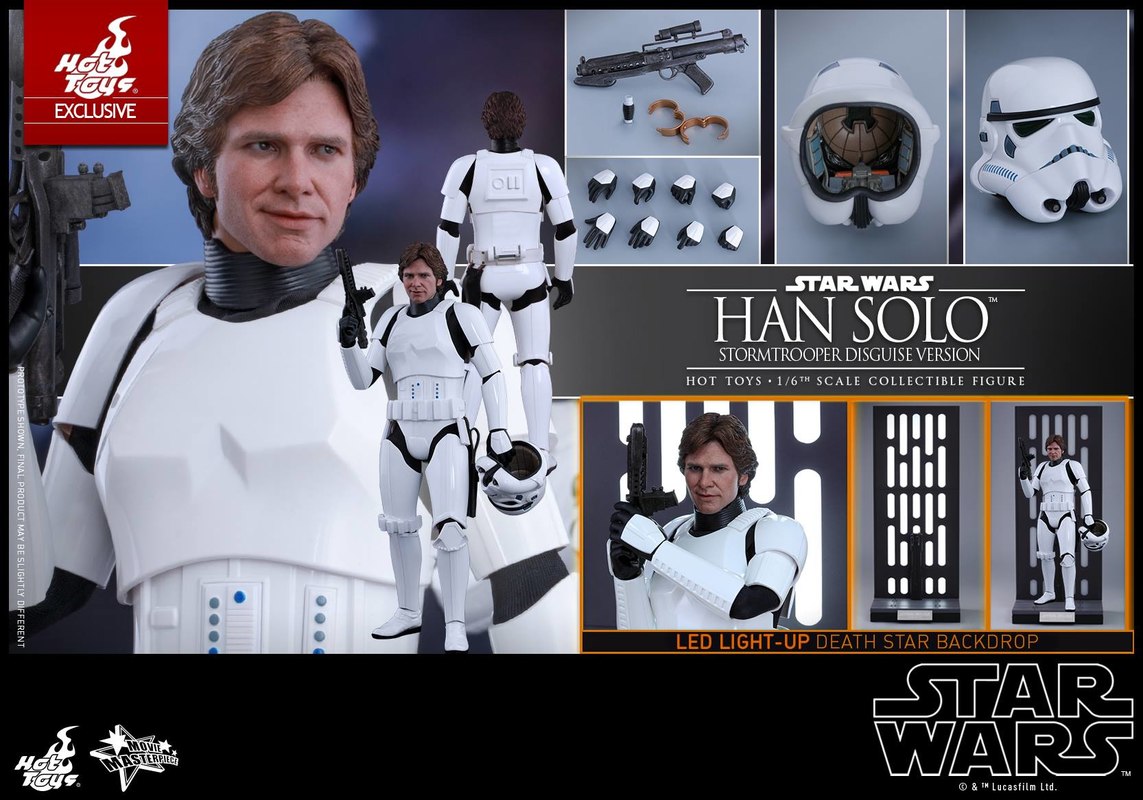 Hot Toys Star Wars 16th Scale Han Solo Stormtrooper Disguise Version