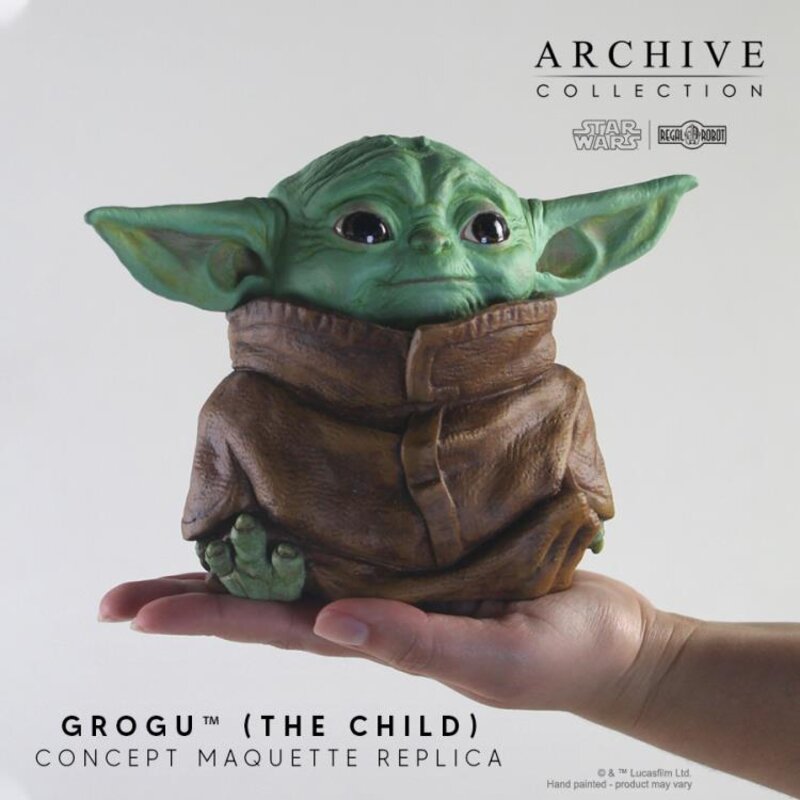 Star Wars: The Mandalorian Grogu (The Child) Concept Dual Signature Limited  Edition Maquette