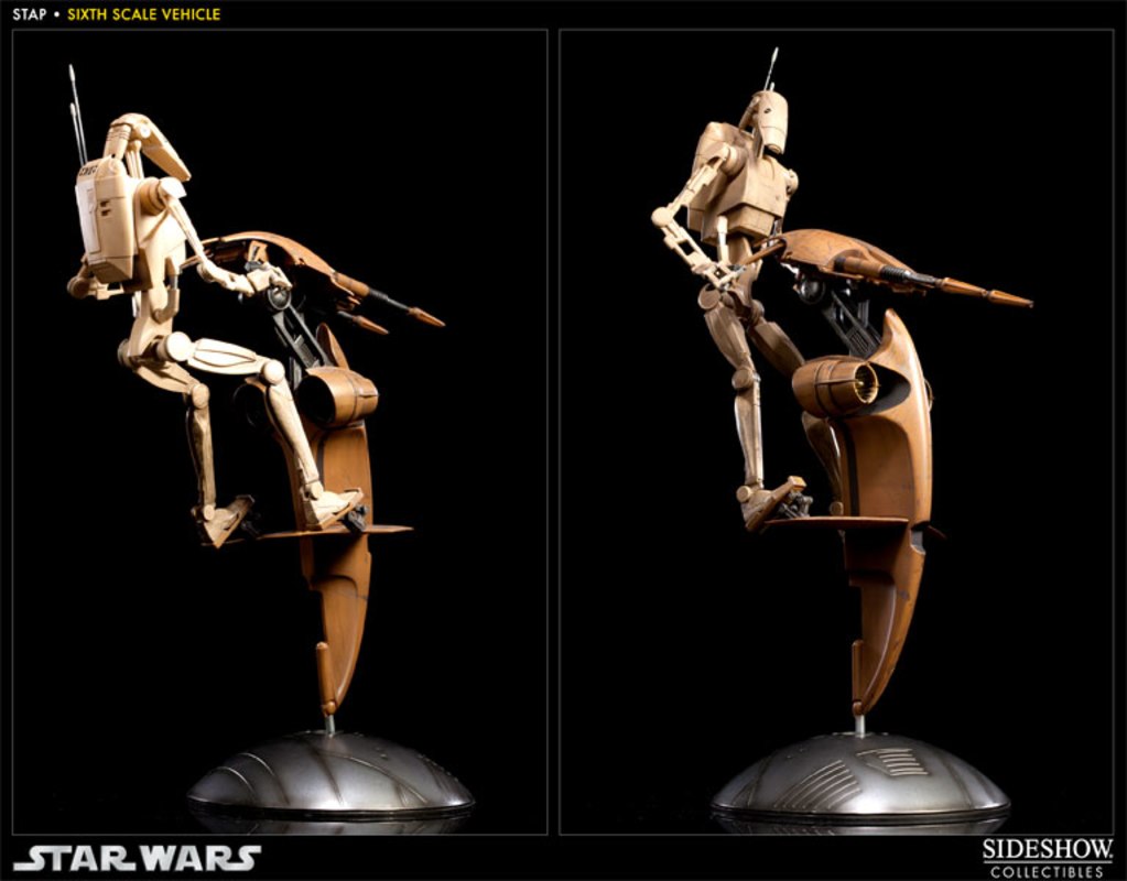 Review and photos of Star Wars S.T.A.P., Battle Droid action
