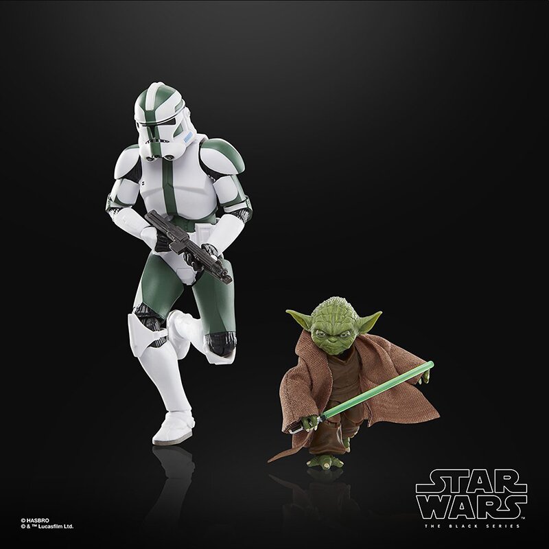 Hasbro Star Wars The Black Series Yoda & Clone Commander Gree 2-Pack ...